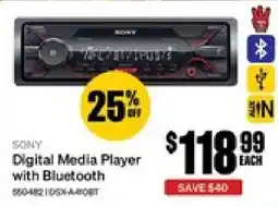 SuperCheap Auto Sony Digital Media Player with Bluetooth offer