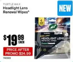 SuperCheap Auto Turtle Wax Headlight Lens Renewal Wipes offer