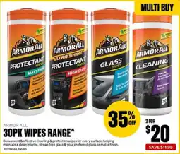 SuperCheap Auto Armor All 30pk Wipes Range offer