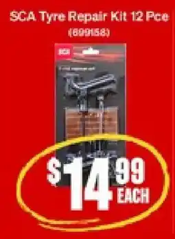 SuperCheap Auto SCA Tyre Repair Kit 12 Pce offer