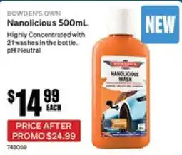 SuperCheap Auto Bowden's Own Nanolicious Wash offer