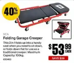 SuperCheap Auto SCA Folding Garage Creeper offer