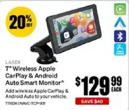 SuperCheap Auto Laser 7" Wireless Apple CarPlay & Android Auto Smart Monitor offer