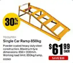 SuperCheap Auto Toolpro Single Car Ramp 850kg offer