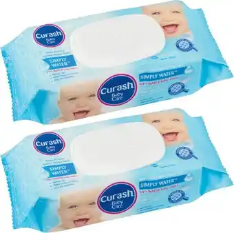 Coles Curash Water Wipes Baby Wipes 80 Pack offer
