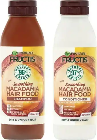 Coles Garnier Fructis Hair Food Shampoo or Conditioner 350mL offer