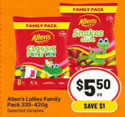 IGA Allen's Lollies Family Pack Selected Varieties offer