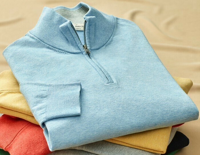 Gazman High Flex Half Zip Knit - Aqua 