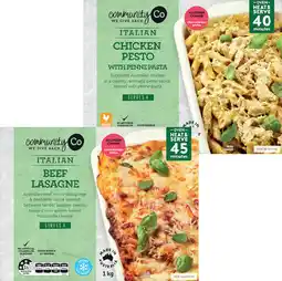 IGA Community Co Italian Family Meals Selected Varieties offer