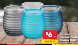 Spar Waxworks Citronella Candle Glass Jar offer
