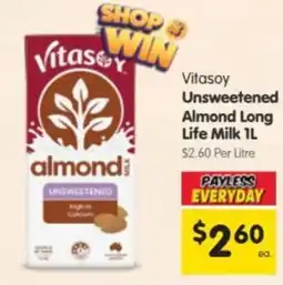 Spar Vitasoy Unsweetened Almond Long Life Milk offer
