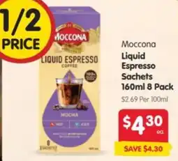 Spar Moccona Liquid Espresso Sachets offer