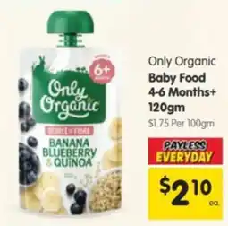 Spar Only Organic Baby Food offer