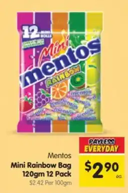 Spar Mentos Mini Rainbow Bag offer