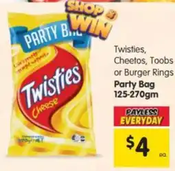 Spar Twisties Cheese Party Bag offer