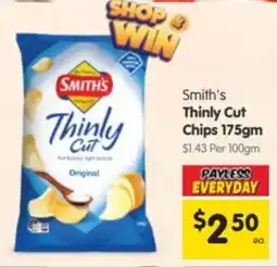 Spar Smith's Thinly Cut Chips offer