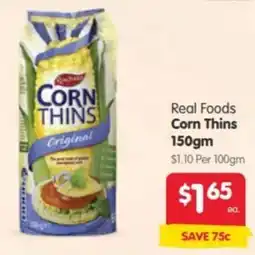 Spar Real Foods Corn Thins offer