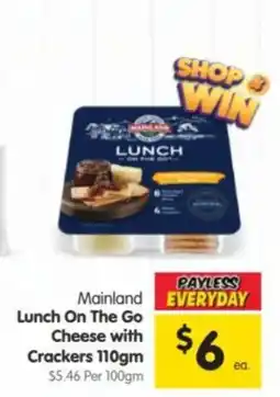 Spar Mainland Lunch On The Go Cheese with Crackers offer