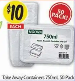 NQR Noona Take Away Containers offer