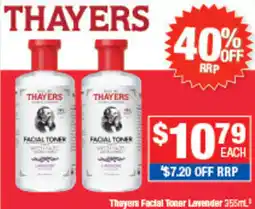 Direct Chemist Outlet Thayers Facial Toner Lavender offer