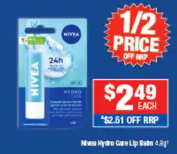 Direct Chemist Outlet Nivea Hydro Care Lip Balm offer