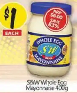 NQR S&W Whole Egg Mayonnaise offer