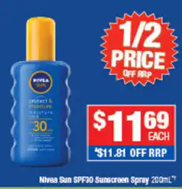 Direct Chemist Outlet Nivea Sun SPF30 Sunscreen Spray offer