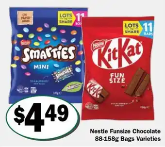 Nestle Funsize Chocolate Varieties