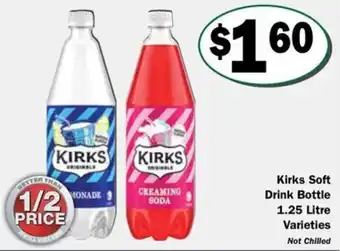 Kirks Soft Drink Bottle Varieties