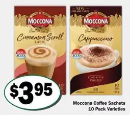 Friendly Grocer Moccona Coffee Sachets 10 Pack Varieties offer