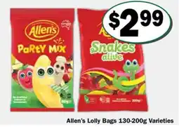Friendly Grocer Allen's Lolly Bags Varieties offer