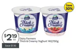 IGA Dairy Farmers Thick & Creamy Yoghurt offer