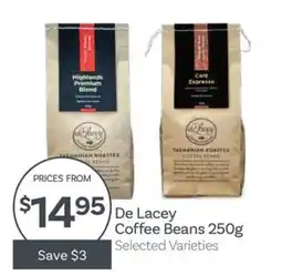 IGA De Lacey Coffee Beans Selected Varieties offer
