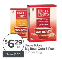 IGA Uncle Tobys Big Bowl Oats offer
