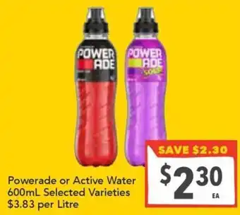 Powerade or Active Water