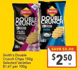 Supa Valu Smith's Double Crunch Chips offer