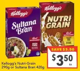 Supa Valu Kellogg's Nutri-Grain or Sultana Bran offer