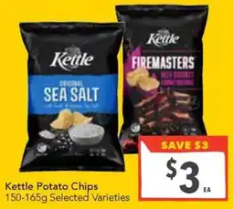 Supa Valu Kettle Potato Chips 150-165g Selected Varieties offer
