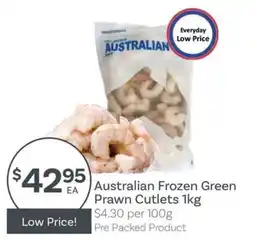 IGA Australian Frozen Green Prawn Cutlets offer
