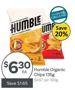IGA Humble Organic Chips offer