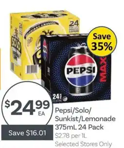 IGA Pepsi/Solo/Sunkist/Lemonade offer