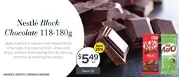 IGA Nestlé Block Chocolate offer