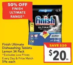 Supa Valu Finish Ultimate Dishwashing Tablets offer