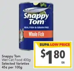 Supa Valu Snappy Tom Wet Cat Food offer