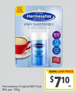 Supa Valu Hermesetas Original offer