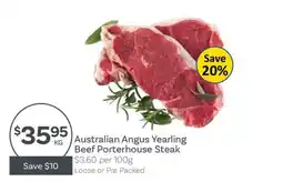 IGA Australian Angus Yearling Beef Porterhouse Steak offer
