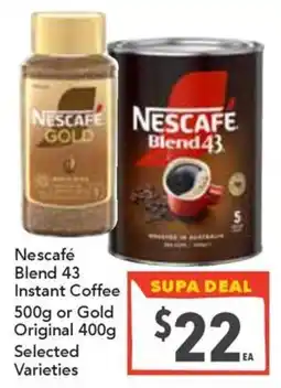 Supa Valu Nescafe Blend 43 Instant Coffee offer