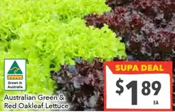 Supa Valu Australian Green & Red Oakleaf Lettuce offer