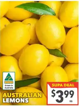 Supa Valu Australian Lemons offer