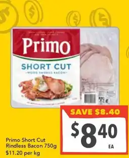 Supa Valu Primo Short Cut Rindless Bacon offer